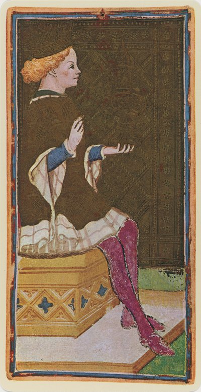 Il re di coppe, facsimile di una carta dei tarocchi dal mazzo 
